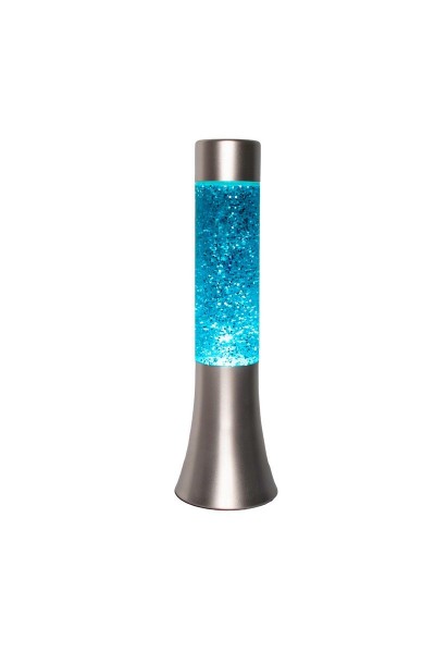 Mini lampe glitter bleu