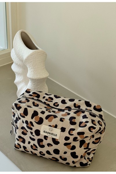 Trousse de toilette leopard