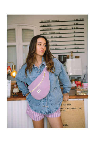 Banane en lin lilas