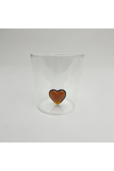 Verre coeur ambre