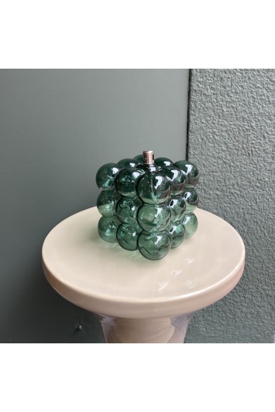 Lampe à huile cube verte