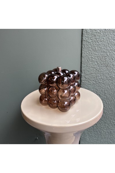 Lampe à huile cube bronze