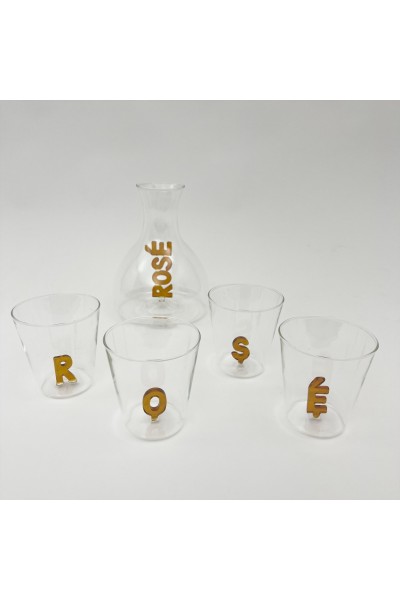 Verres rosé ambre