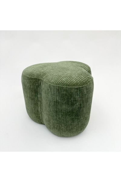Pouf agapa velours kaki