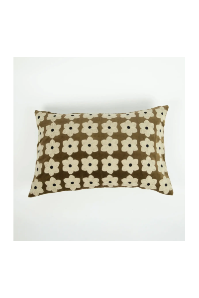 Coussin Daisy brown 40x60 cm