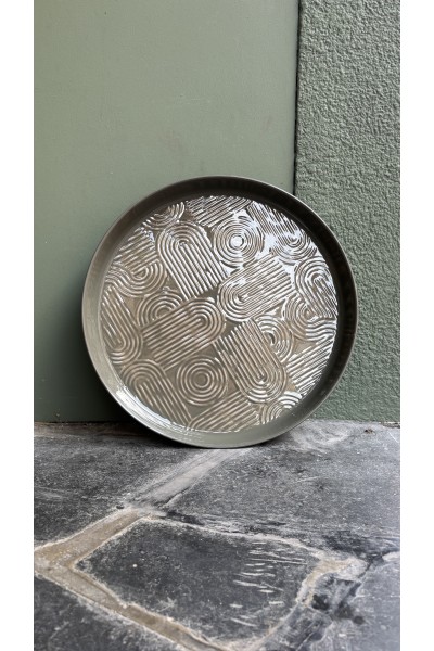Plateau 44cm Gris