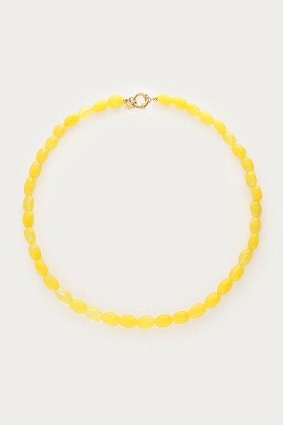 Collier perles / Jaune