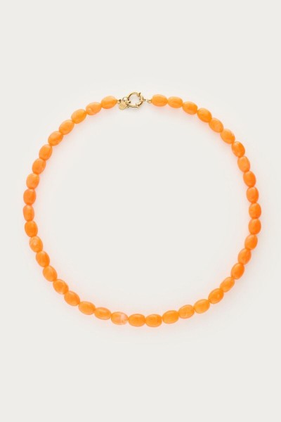 Collier perles / Orange