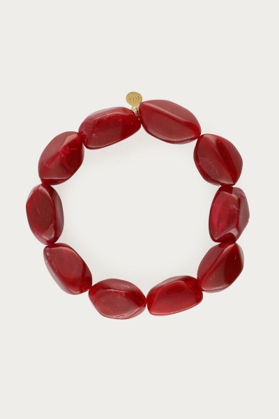 Bracelet perles / bordeaux