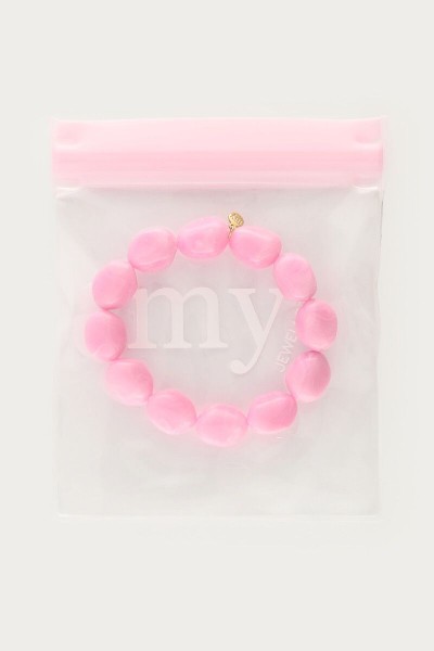 Bracelet perles / rose