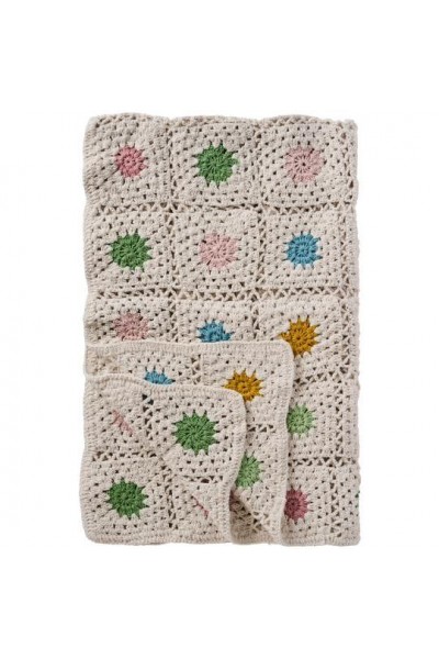 Plaid crochet couleurs