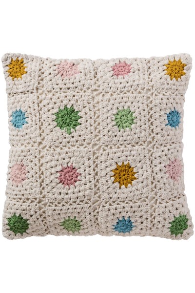 Coussin crochet couleurs